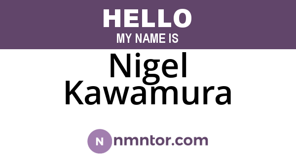 Nigel Kawamura