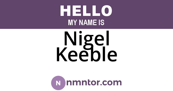 Nigel Keeble