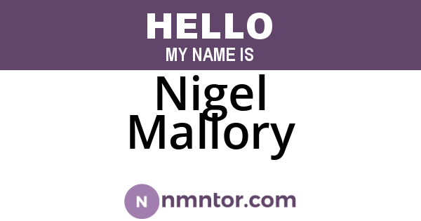 Nigel Mallory