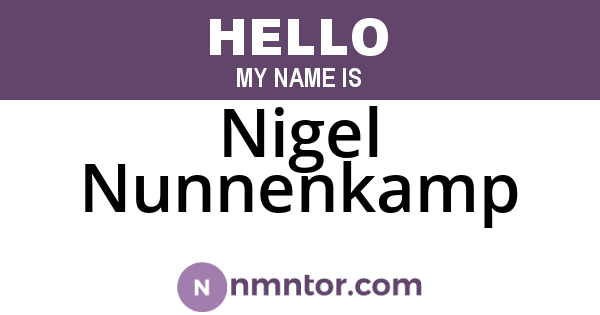 Nigel Nunnenkamp
