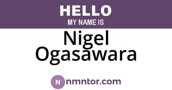 Nigel Ogasawara