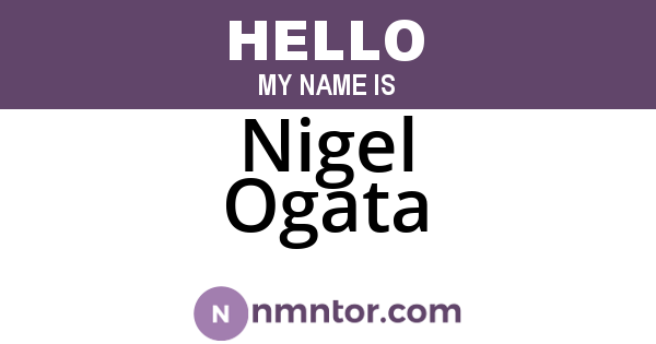 Nigel Ogata