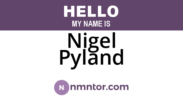 Nigel Pyland