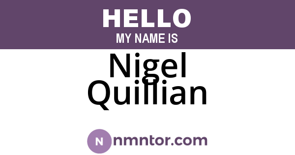 Nigel Quillian