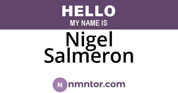 Nigel Salmeron