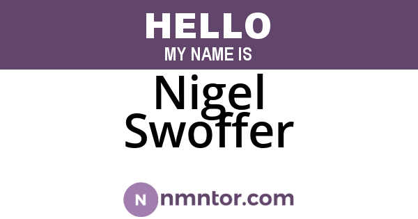 Nigel Swoffer