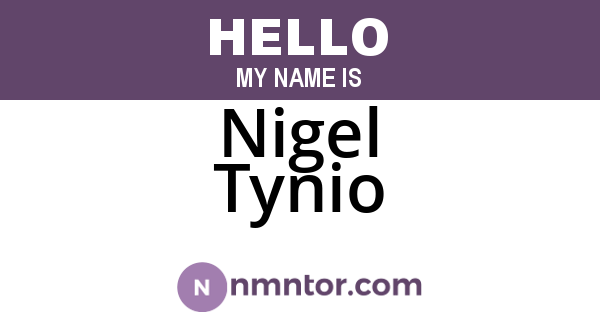 Nigel Tynio