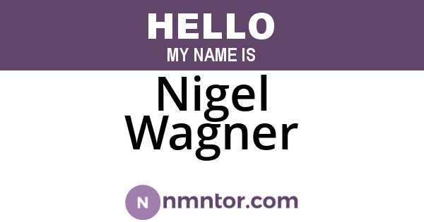 Nigel Wagner