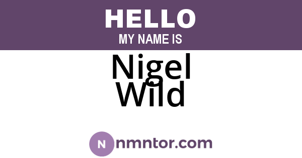 Nigel Wild