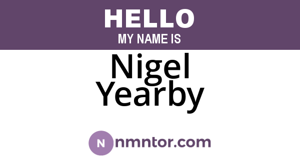 Nigel Yearby