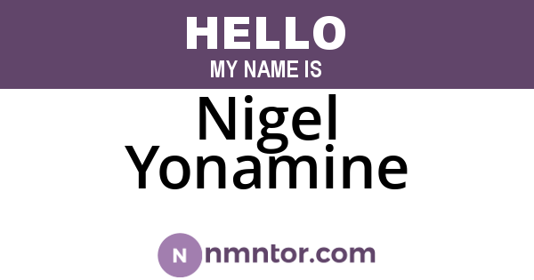 Nigel Yonamine