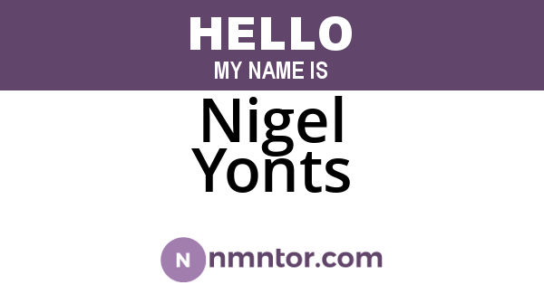 Nigel Yonts