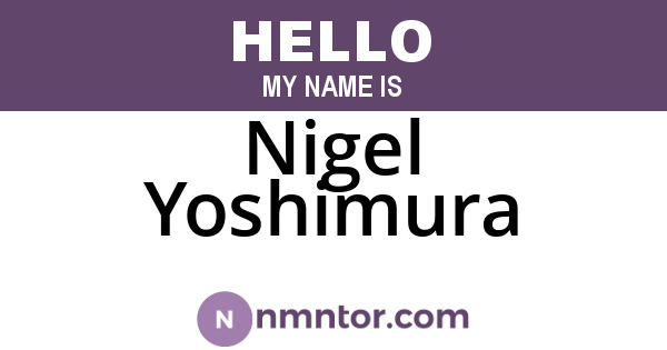 Nigel Yoshimura