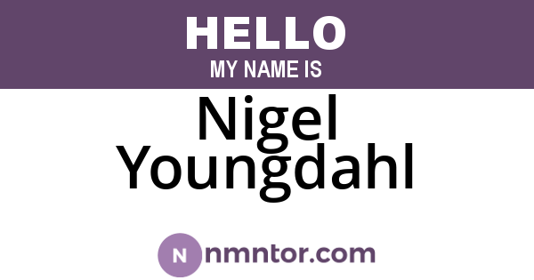 Nigel Youngdahl