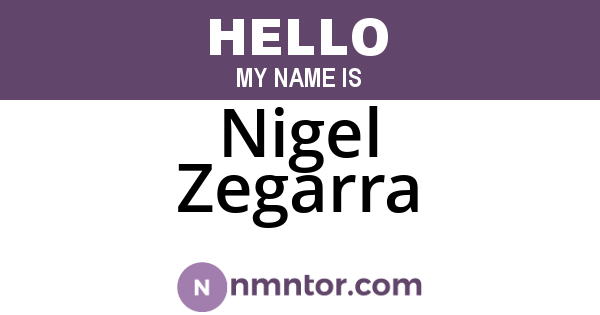 Nigel Zegarra