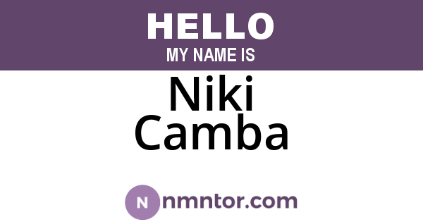 Niki Camba