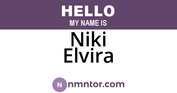 Niki Elvira