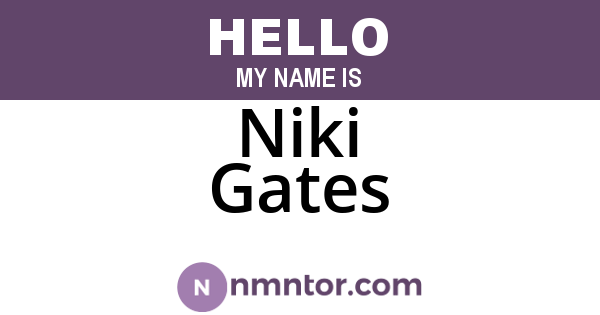 Niki Gates