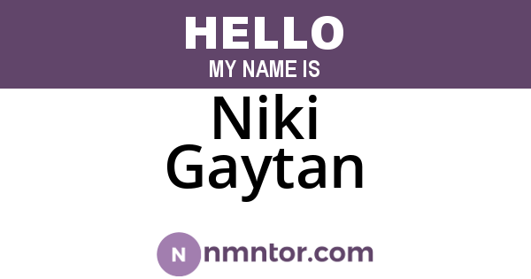 Niki Gaytan