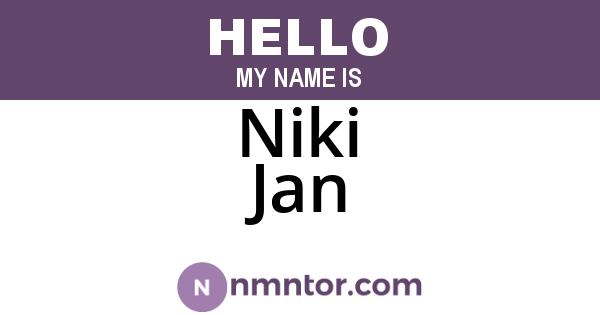 Niki Jan