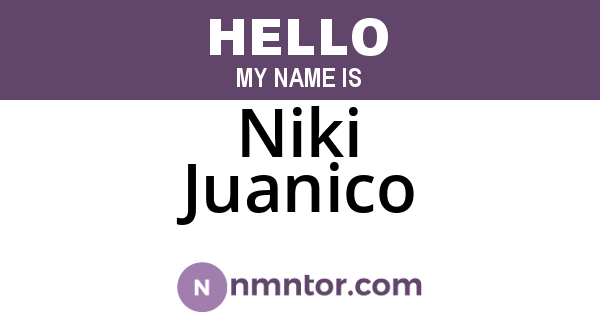 Niki Juanico