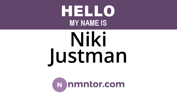 Niki Justman