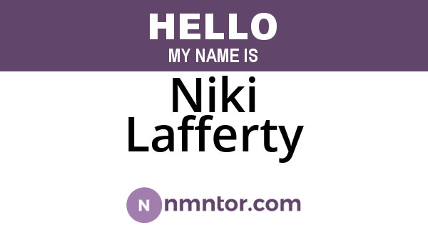 Niki Lafferty