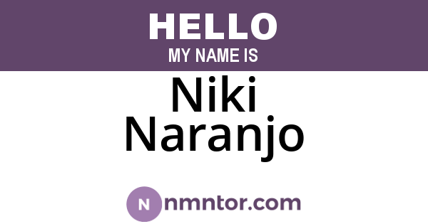 Niki Naranjo