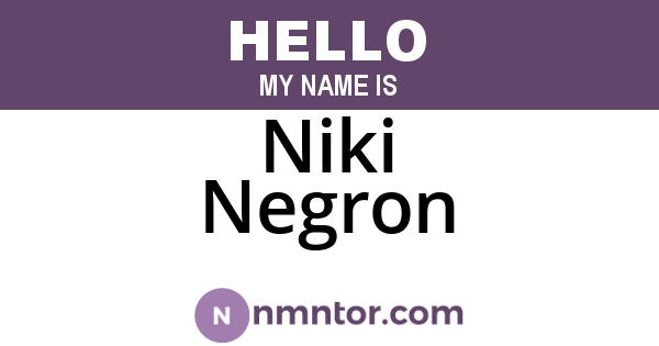 Niki Negron