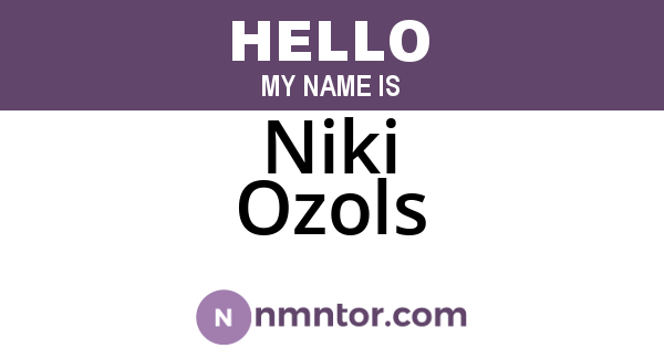 Niki Ozols