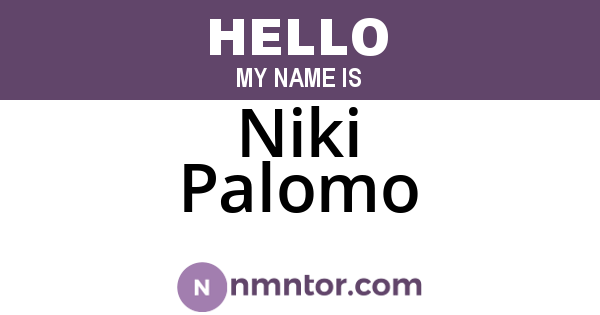 Niki Palomo