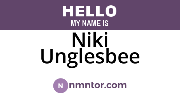 Niki Unglesbee