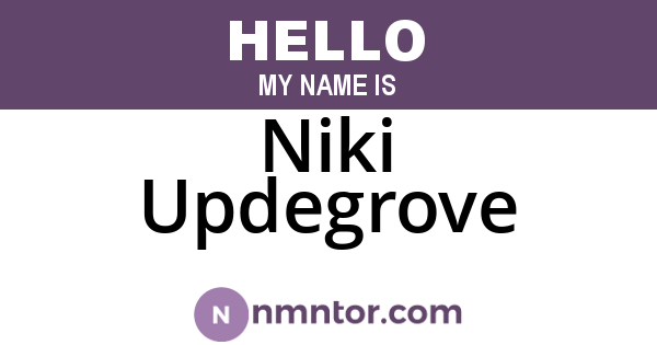 Niki Updegrove