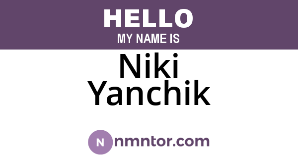 Niki Yanchik