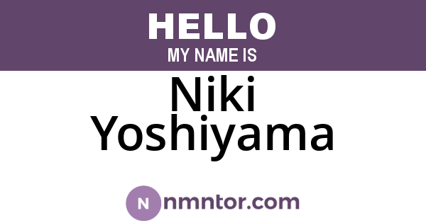 Niki Yoshiyama