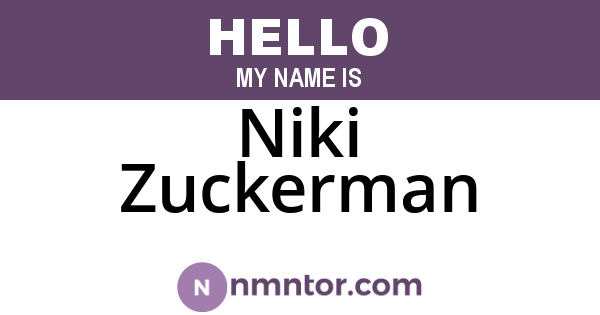 Niki Zuckerman