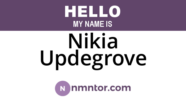 Nikia Updegrove
