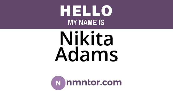 Nikita Adams