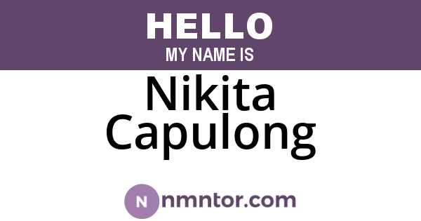 Nikita Capulong