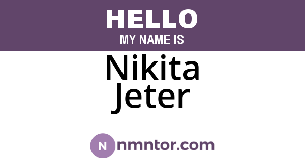 Nikita Jeter