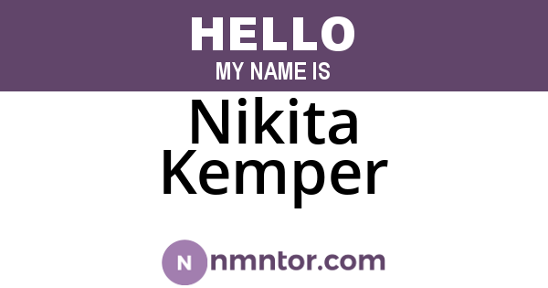 Nikita Kemper