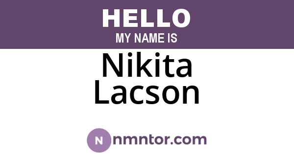 Nikita Lacson