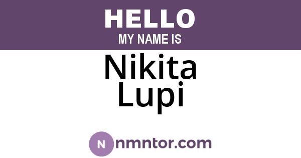 Nikita Lupi