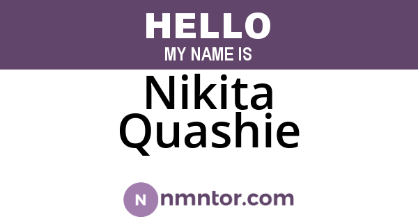 Nikita Quashie