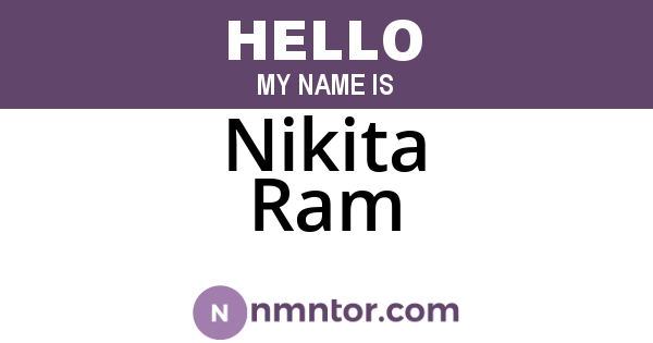 Nikita Ram