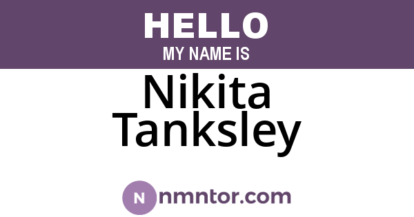 Nikita Tanksley