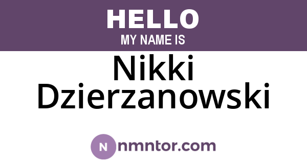 Nikki Dzierzanowski