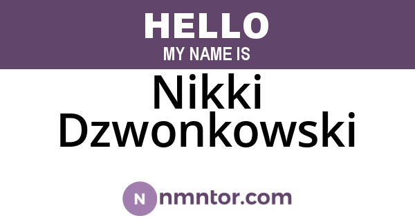 Nikki Dzwonkowski