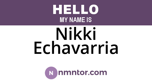 Nikki Echavarria
