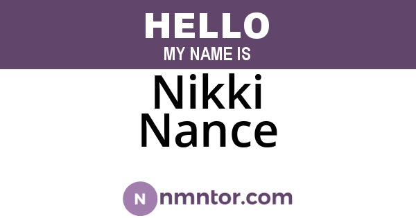 Nikki Nance